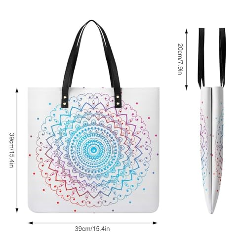 Grand sac à bandoulière Mandala au format carré 39x39 cm pour tout transporter - 3