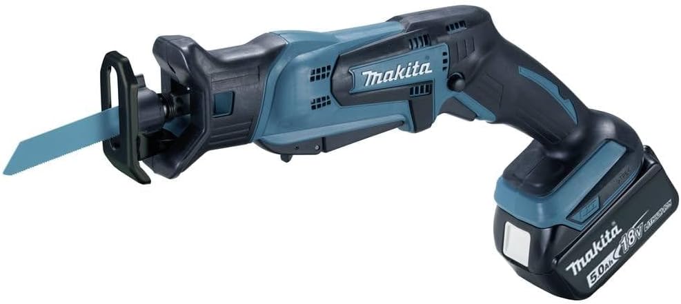Makita DJR183RT1J Cordless Reciprocating Saw, 18 V / 5.0 Ah, 1 Battery and Charger in Makpac, for construction workers, DIY enthusiasts