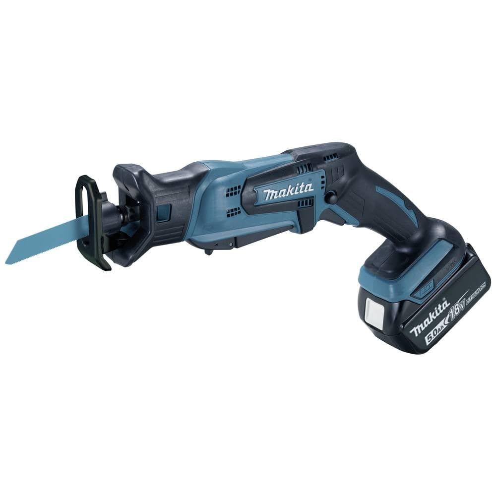 Makita DJR183RT1J Cordless Reciprocating Saw, 18 V / 5.0 Ah, 1 Battery and Charger in Makpac, for construction workers, DIY enthusiasts