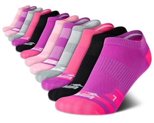 Image of Avia Womens No Show Socks - 12 Pack Soft Stretch Moisture Wicking Athletic Low Cut Socks for Women (Size 4-9, Extended: 9-12)