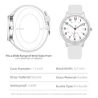 TWOPTION Nurse Watch for Women Waterproof Analog Silicone Watch with Second Hand Nursing Easy Read Dial Nurse Watches(White) — image 2