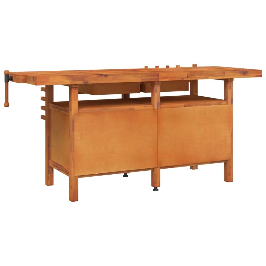 Genérico Banco de Trabajo cajones y Tornillos Banco Madera 192x62x83 cm,Bricolaje,Accesorios de Bricolaje,Organización y Almacenamiento de Herramientas,Mesas de trabajo-153326