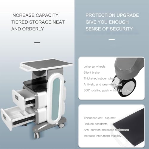 Carrello con ruote e cassetti per studio dentistico, carrello medico, forniture estetiche e strumenti da laboratorio