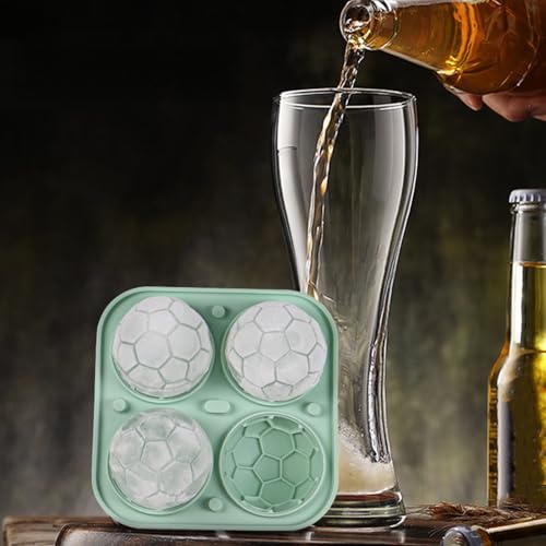 Molde de silicona para cubos de hielo con forma de balón de fútbol miniatura 5