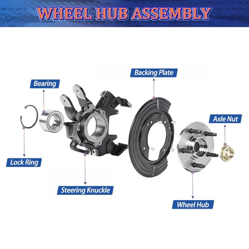 Image of Maxfavor 513288 Rear Wheel Bearing Hub Assembly for 2010 Buick Allure & 2010 2011 2012 2013 2014 LaCrosse & 2011 2012 2013 Regal, for 2013 2014 2015 2016 Chevy Malibu Rear Wheel Bearing Hub