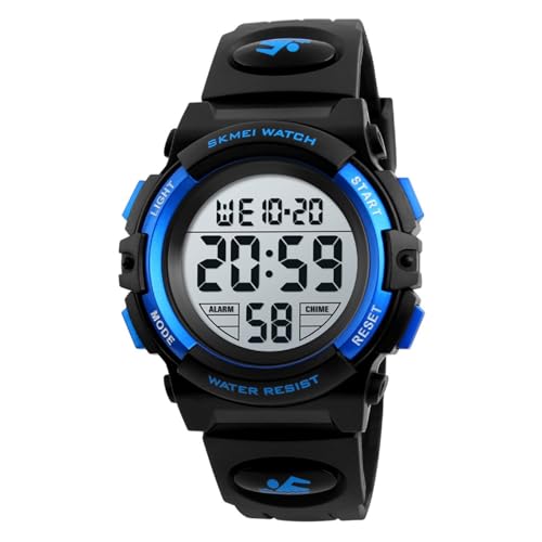 SKMEI Kids Watches,Digital Waterproof Sports Boys Watch with Night Light Girls Stopwatch for Age 5-12 Girls Gift