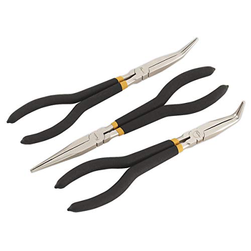 Sealey Ak930 Needle Nose Pliers Set 3Pc 280Mm Ni-Fe Finish