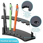 2 Pieces Plastic Pen Holder Stand Pen Display Stand,6 Slots Pen Makeup Brush Rack Organizer Eyebrow Pen Stand Clear Pen Display Rack for School Office Home Store Craft Shows - Image 3