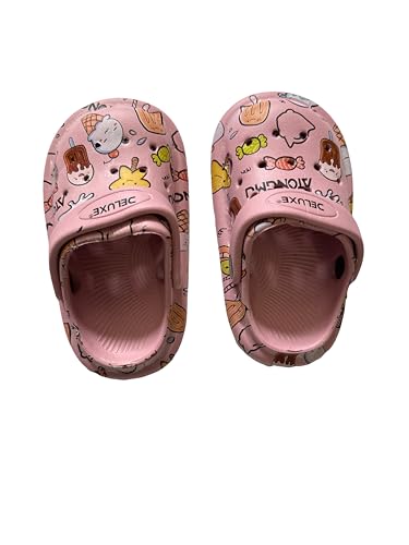 Kids Clogs for Boys & Girls – Fun Pattern, Lightweight Waterproof Slip-On Sandals with Backstrap – Toddler Shoes for Indoor & Outdoor Play