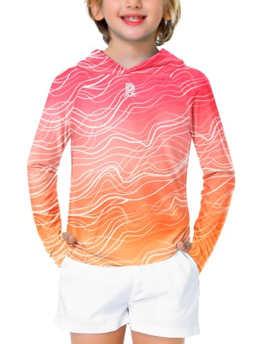 Image of Remimi Kids Sun Shirt Rash Guard Quick Dry Sun Protection Athletic Hoodie Hiking Shirts 3-12 Years