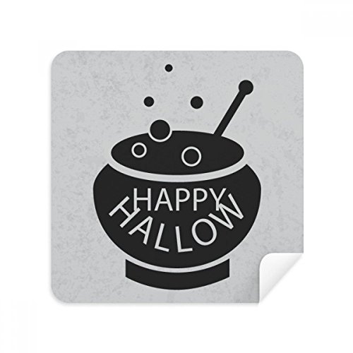 Tissu de nettoyage pour verres de lunettes et smartphones motif noir Halloween
