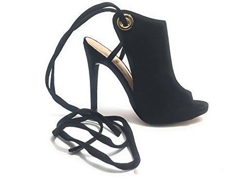 Sandales à talons hauts Liu Jo S17025P0021 pour femmes en cuir noir chic