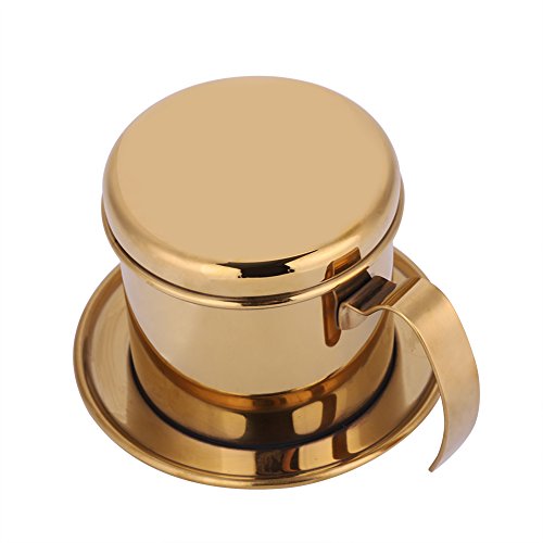 TOTITOM Kaffeemaschine Kaffeefiltermaschine Küche Kaffeekanne für den Haushalt Moka Kanne Herd Kaffeemaschine Espresso Edelstahl Tasse Vietnamesischer Kaffee Tropffilter (Gold) TOTITOM Kaffeemaschine Kaffeefiltermaschine Küche Kaffeekanne für den Haushalt Moka Kanne Herd Kaffeemaschine Espresso Edelstahl Tasse Vietnamesischer Kaffee Tropffilter (Gold)