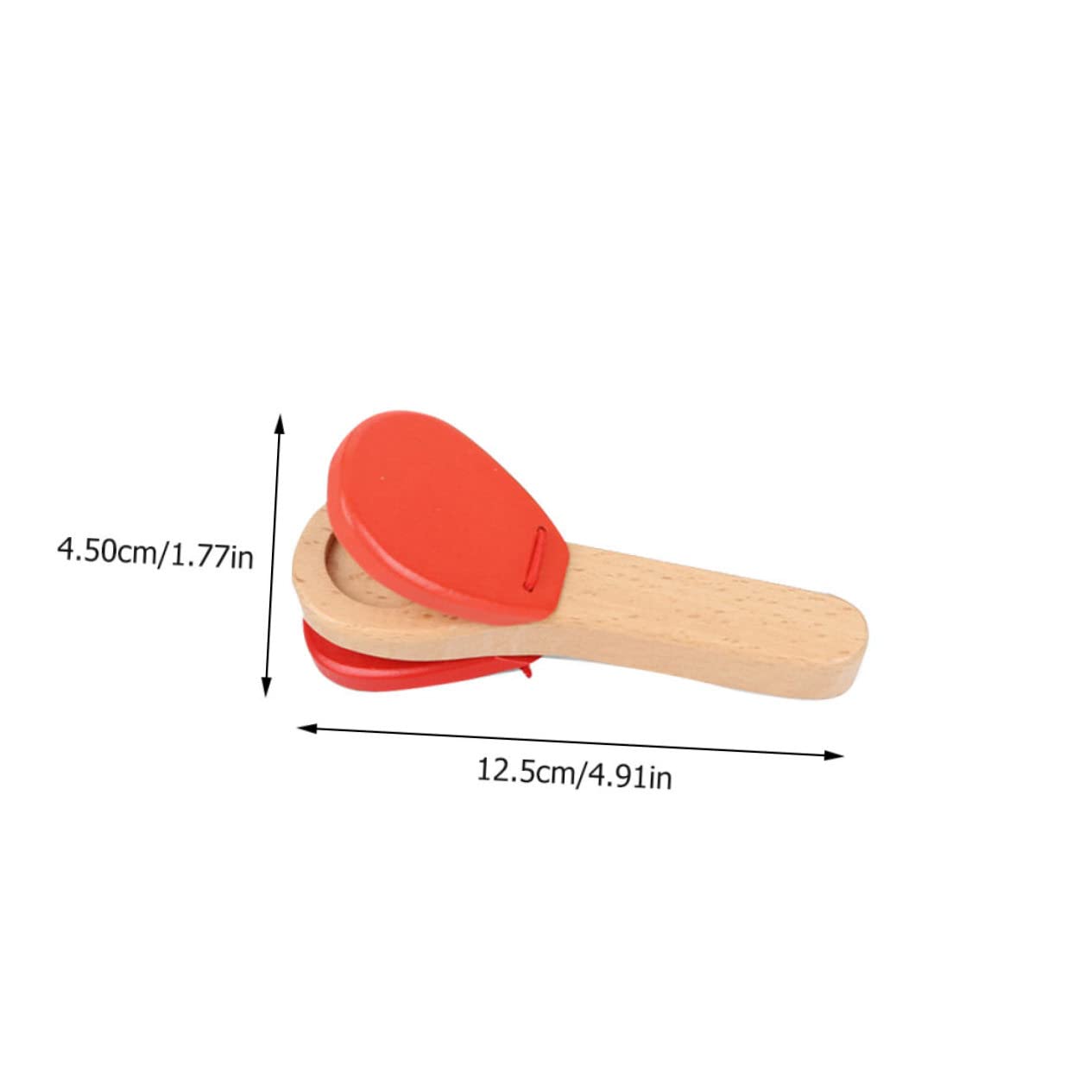 CORHAD 4Pcs Educational Musical Percussion for Creative Castanet for Hearing and Concentration Development Safe and Music Instruments