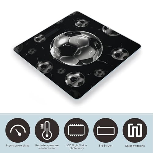 Báscula Digital de Baño Negra con Precisión 400 lb miniatura 3