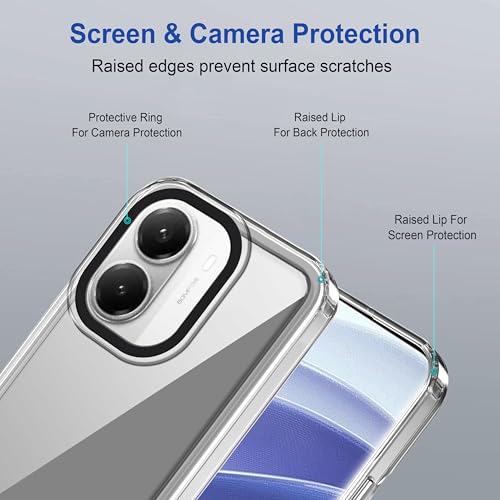 Image of Zapcase Back Case Cover for Poco X7 Pro 5G | Compatible for Poco X7 Pro 5G Back Cover | Case Cover with Camera Protection | (TPU + PC | Transparent)