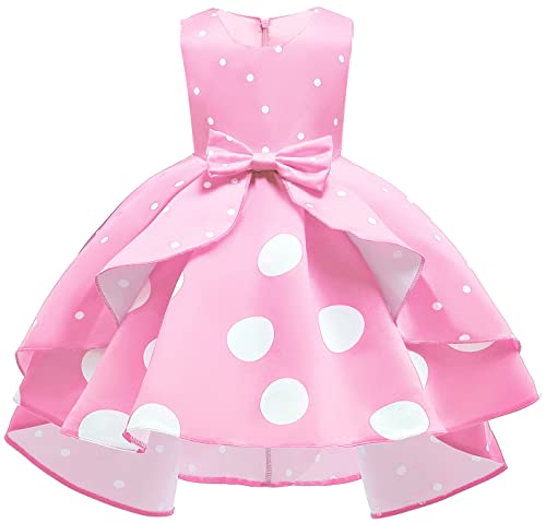 Girls Dress Polka Dot Dress Children's Dress Clothing Retro Children's Princess Dress Bowknot Dress Skirt
