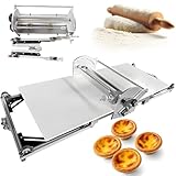 ▶️【4️⃣SPESSORE REGOLABILE DA 0,07-1,18''/2-30 MM】 Crea di tutto, dalla delicata pasta sfoglia alle robuste basi per torte! Questa sfogliatrice elettrica per pasta sfoglia è dotata di rulli antiaderenti che impediscono che la pasta si attacchi e si strappi, garantendo sempre strati perfetti e uniformi. Regola manualmente lo spessore secondo necessità. Rullo in acciaio inox con posizione regolabile per supportare spessori di impasto compresi tra 2 e 30 mm. È molto facile regolare lo