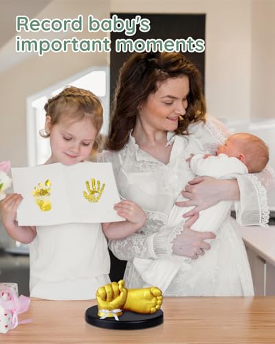 Miniatura 6 de Lilian Gema Kit De Fundición De Manos Y Pies Para Bebé, Kit De Molde De Mano De Recuerdo Para Recién Nacidos, Kit De Molde De Mano De Yeso Para Bebés De 0 A 6 Meses, Perfecto Para Primer Cumpleaños