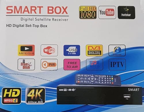 Image of HD Digital Satellite Receiver | 4K Ultra HD MPEG-4 Set-Top Box | Free-to-Air | Full HD 1080p DVB Set-Top Box | USB Support | PVR Recording | IPTV Ready