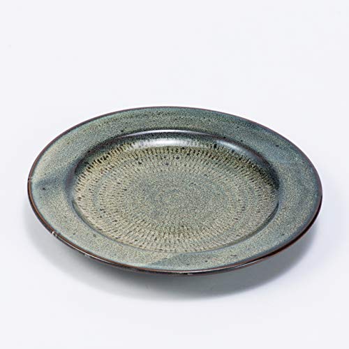 Art & craftworks(アート アンド クラフトワークス) 小石原焼 リム付 平皿 なぎ釉