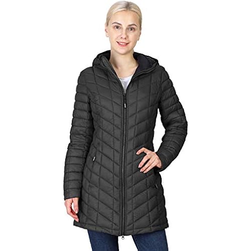 Outdoor Ventures Women's Hooded Long Puffer Coat Lightweight Winter Jacket
