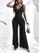 Hostoyo Jumpsuits for Women Dressy Casual Wide Leg Rompers Pants One Piece Suits Sleeveless High Waist Vacation Party Club