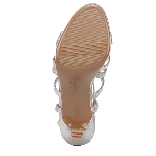 Image of Naturalizer Women's Baylor Heeled Sandal Soft Silver Metallic 7.5 M