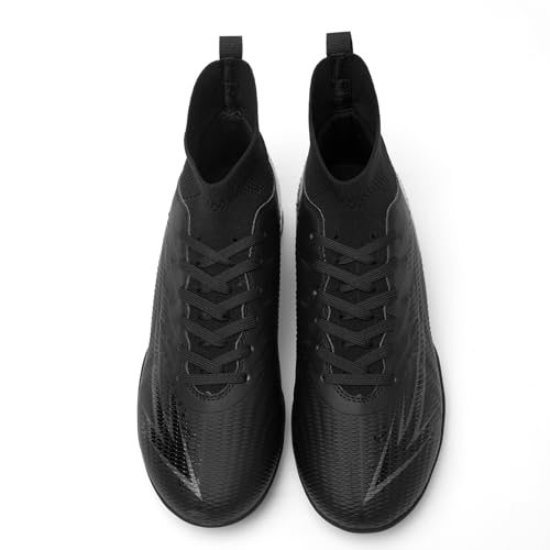 Image of Soccer Cleats for Mens Womens High Tops Lace Up Unisex Football Shoes Indoor Turf Soccer Shoes AG FG TF for Beginners to Advanced Players