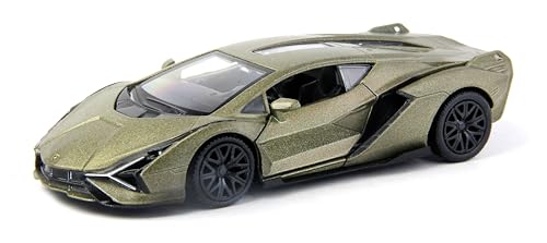 D-Power 1:36 Diecast Lamborghini Sian FKP 37 Matte Green Pull Back Collectible Model Car