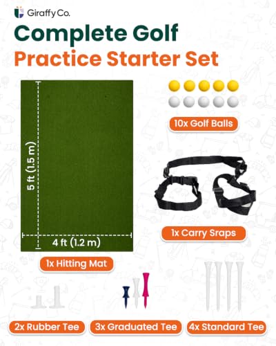 GIRAFFYCO Golf Hitting Mat, 1.5 x 1.2 m Indoor Outdoor Practice Turf Home - Image 5