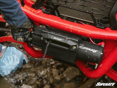 Winch elÉctrico SuperATV Black Ops 6000 lb con cuerda sintética miniatura 6