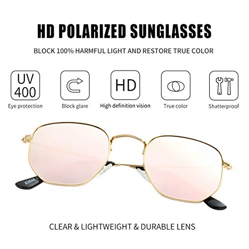Image of Kursan Small Round Metal Polarized Sunglasses for Men Women Mirrored Lens Classic Circle Sun Glasses