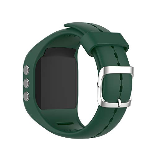 KINOEHOO Correas para relojes Compatible con Polar A300 Pulseras de repuesto.Correas para relojesde siliCompatible cona.(Ejercito verde)