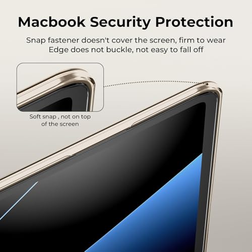 Image of EooCoo Clear Case for Apple MacBook Air M5 13 inch Cover M4 M3 M2 2026-2022