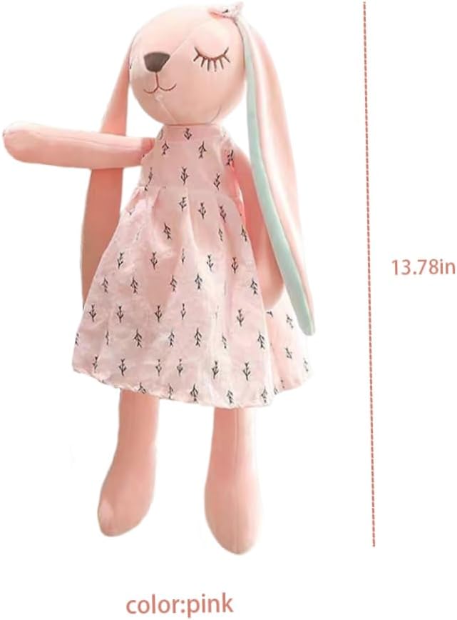 Bunny Plush Toy Soft Stuffed Animal Toy Cute Rabbit Doll with Long Floppy Ears Easter Decor 35cm
