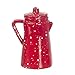 Melody Jane Dollhouse Red Spotted Coffee Pot Miniature Kitchen Accessory Metal 1:12 Scale