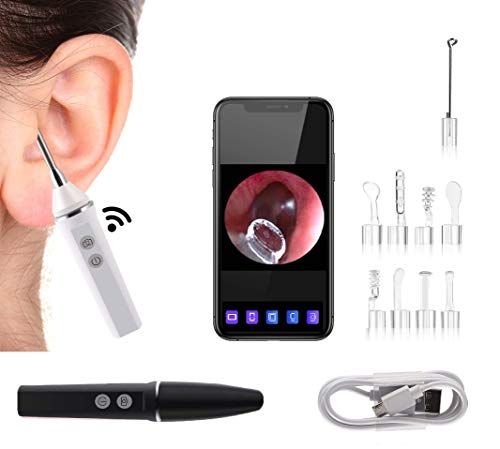 Endoscope Otoscope Wifi eHenZ® qualité professionel couleur noir Camera HD 1080P Visionnage et sauvegarde video Photo, examen, nettoyage des oreilles, bouche dents, compatible Android, iOS, PC Cover