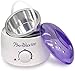 Calentador Cera Eléctrica Profesional Depilación 500ml Máquina de cera profesional para el rostro, cuerpos velocidades ajustable eficaz y rápida (Morado Blanco)