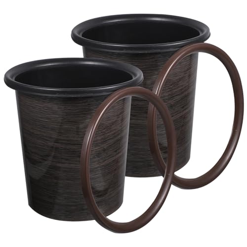 Latas de basura para cocina OUNONA 2 piezas con tapa resistente miniatura 1
