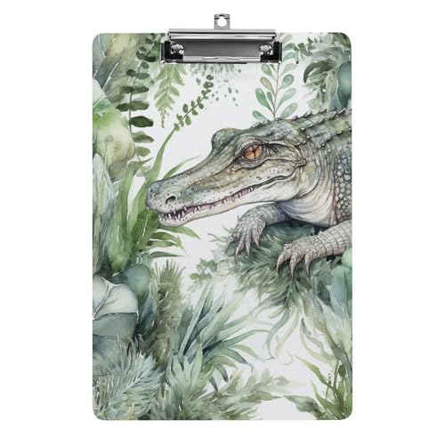 Porte-bloc A4 en acrylique vert crocodile pour bureau et classe