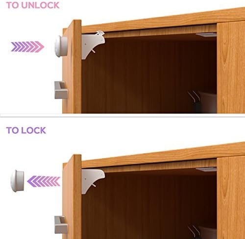 Child Magnetic Safety Locks (8 Locks & 2 Keys) | by INSAFE | Safely Lock Your Cabinets And Drawers| No Drilling - Easy Installation - Authentic 3M Adhesive | 100% Guarantee