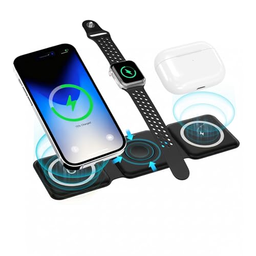 [PETFROH] �܂�u�ݎ� �}�O�l�b�g�� 3in1 Qi ���C�����X�[�d��y�X�}�z�F15W / Apple watch�F2.5W / �C���z���F3W�z USB TypeC �C���^�[�t�F�[�X �}���[�d �����͋z�� ���S�[�d