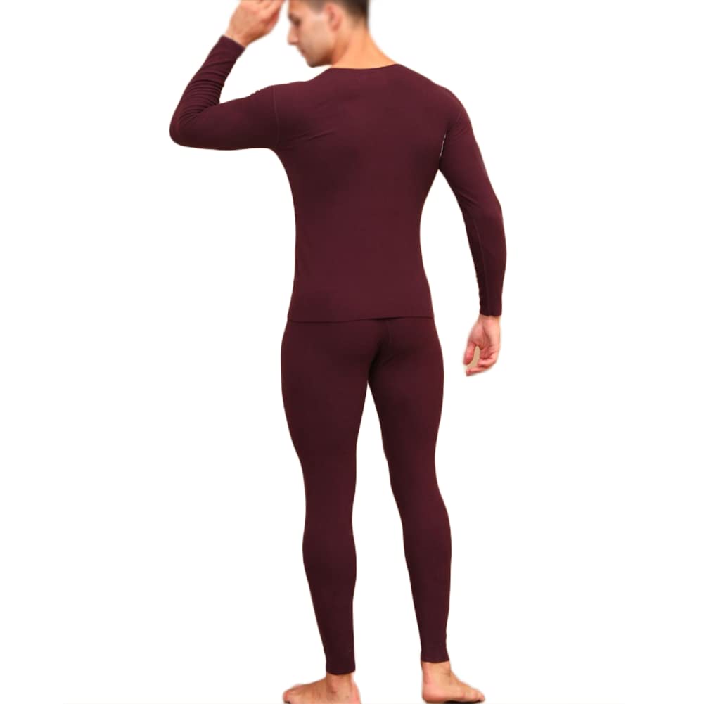 Men's Inner Fleece Thermal Underwear Set for Outdoors Hunting Running L-3XL