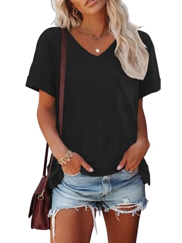 Cuptacc Tshirt Damen Sommer Casual Oberteile Elegante T-Shirt Mit...