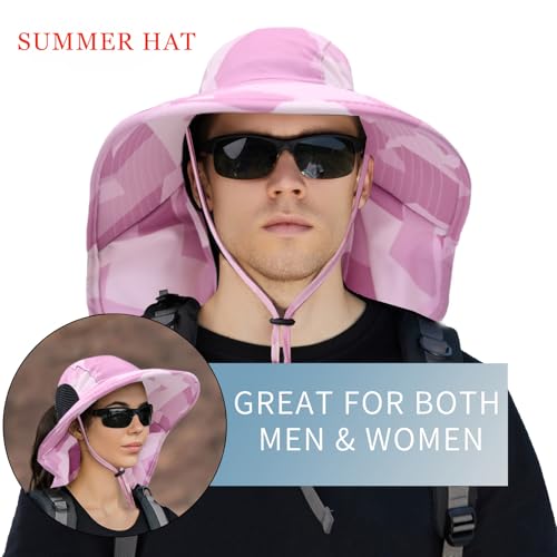 Image of Sun Hat for Men Women with Neck Flap,UPF 50+ UV Protection Fishing Hat