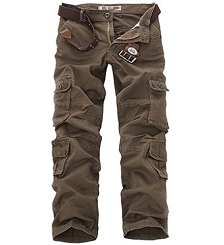 Pantalon tactique militaire homme en coton grande taille cargo