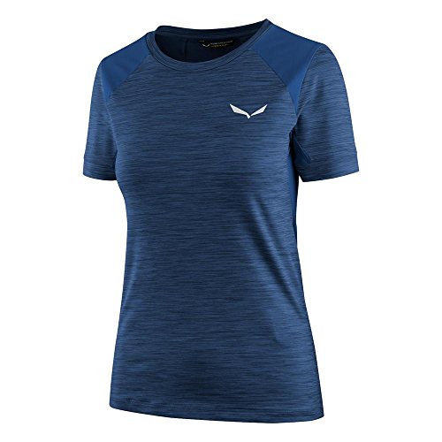 Salewa, Pedroc Hybrid W S/S Tee, Maglieria sportiva, Donna, Blu (Poseidon), 40