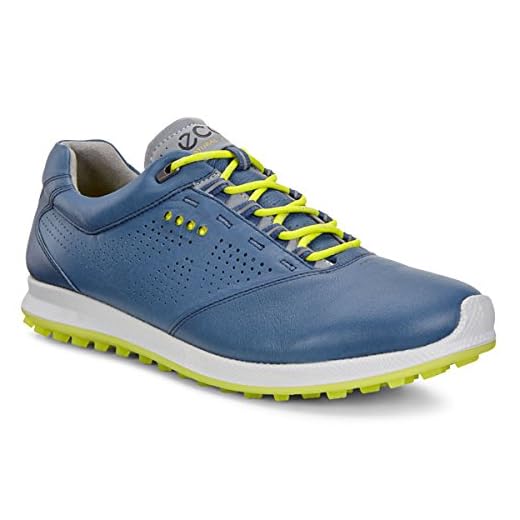 ECCO Män Golf Biom Hybrid 2 golfskor, Blå denim blue sulphur - 45 EU