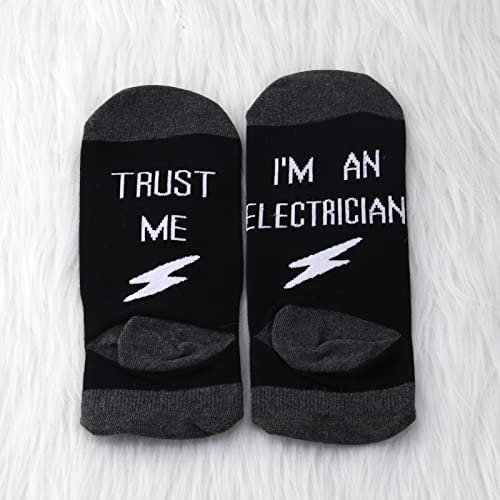 MBMSO 2 Pairs Electrician Socks - Funny Trust Me I'm An Electrician Gift - Electrical Engineer and Lineman Gift2